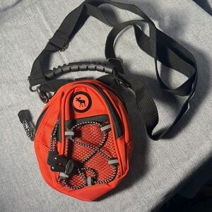 Red Belt Bag with Black Strap